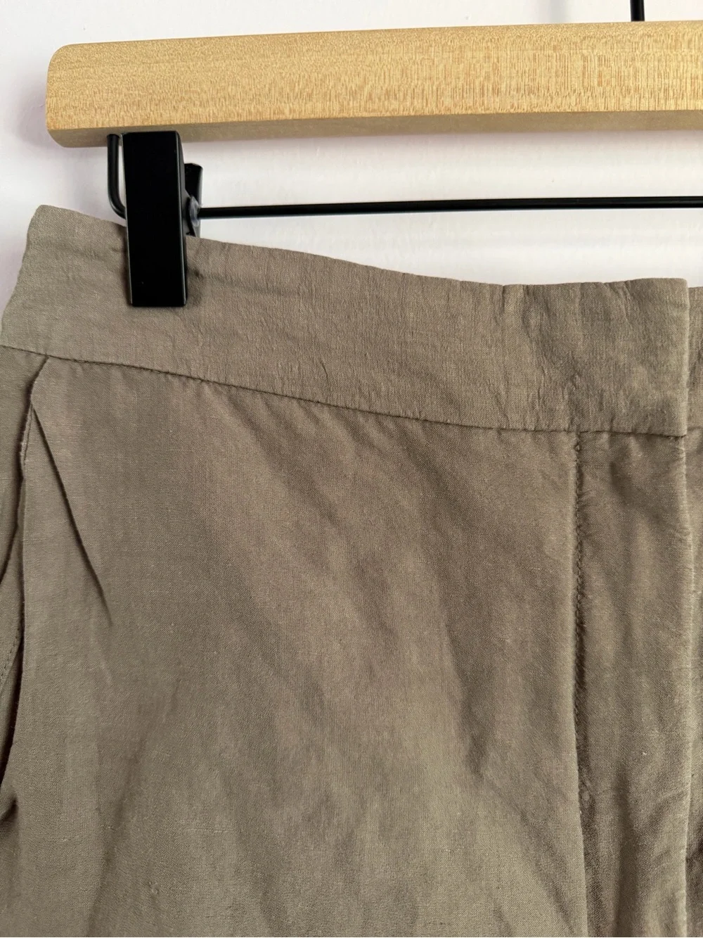 Aritzia Babaton High-Rise Chino Shorts Sable Brown Lined 10